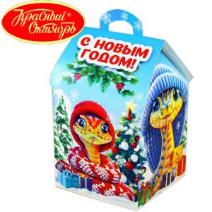 Сладкий подарок на Новый Год в картонной упаковке весом 600 грамм по цене 654 руб в Йошкар-Оле