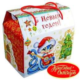 Детский новогодний подарок в картонной упаковке весом 950 грамм по цене 1108 руб в Йошкар-Оле